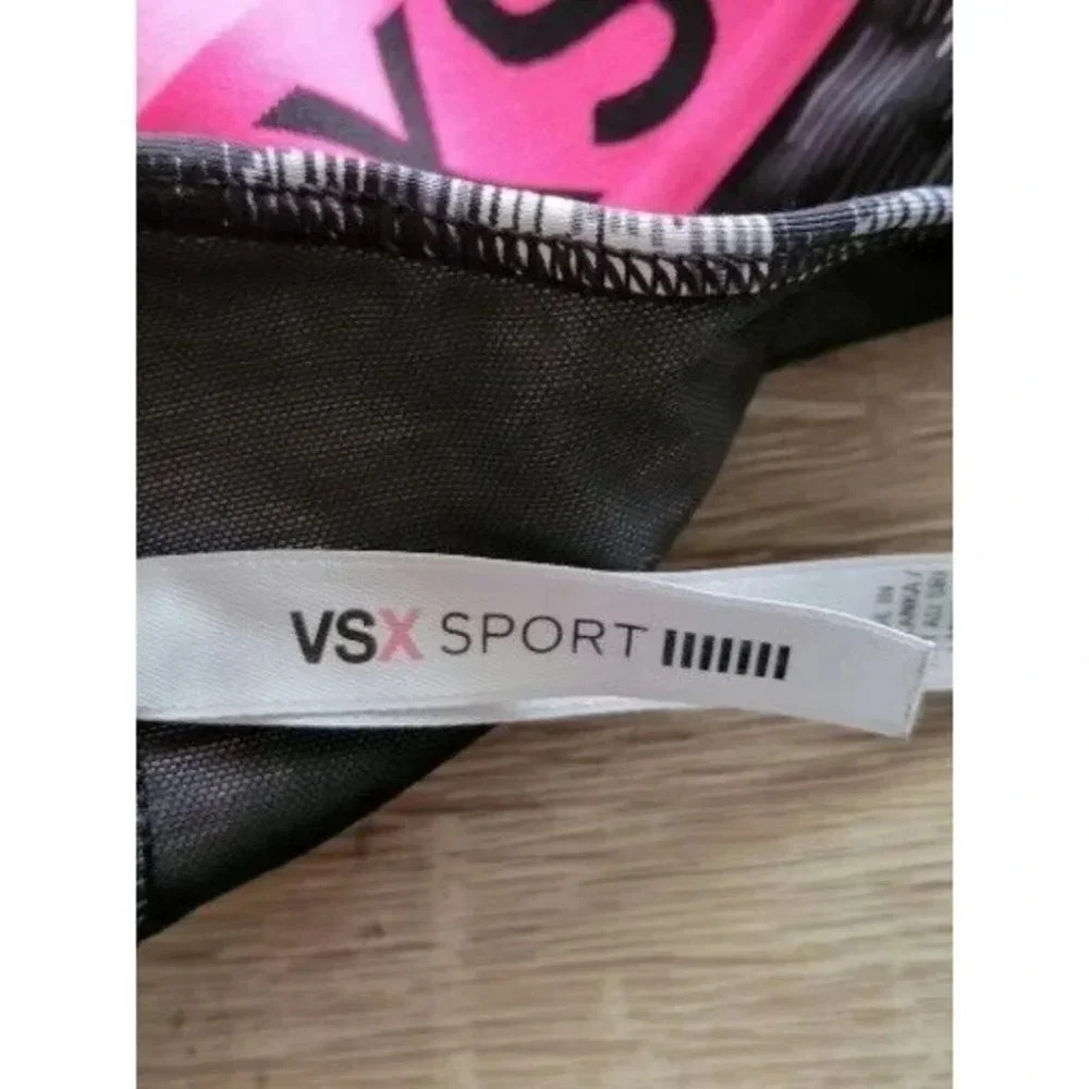 Victoria’s Secret VSX Racerback Sports Bra multicolor Size LARGE - Picture 6 of 8